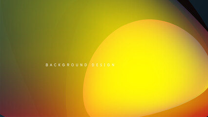 Abstract gradients blend, creating warm color scheme. Circular shapes overlap dark background. Modern design element.