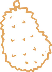 Jackfruit Hand Drawn Doodle Illustration