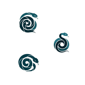 Elegant snake emblem designs for edgy apparel, bold branding, or captivating tattoo art, perfect for making a striking impression with a modern, stylized look