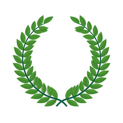 Classic olive laurel wreath icon celebrating military victory, service excellence, and respectful remembrance of veterans.