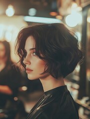 Fototapeta premium selective focus on glossy and glamorous look