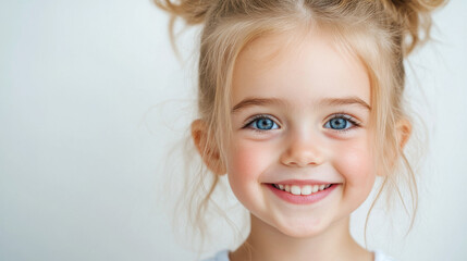 A little girl with  smile