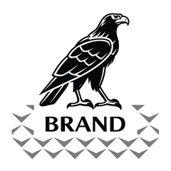 Majestic eagle logo design with a powerful and authoritative presence