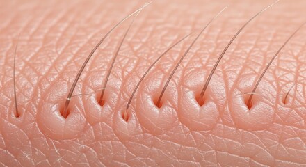 Fototapeta premium Skin magnified showing pores hairs