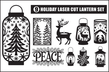 Craft festive holiday laser cut files for decor
