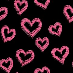 seamless pattern with hearts