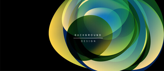 Abstract layered shapes, vibrant colors, flowing design. Modern background element, dynamic composition, visual texture.