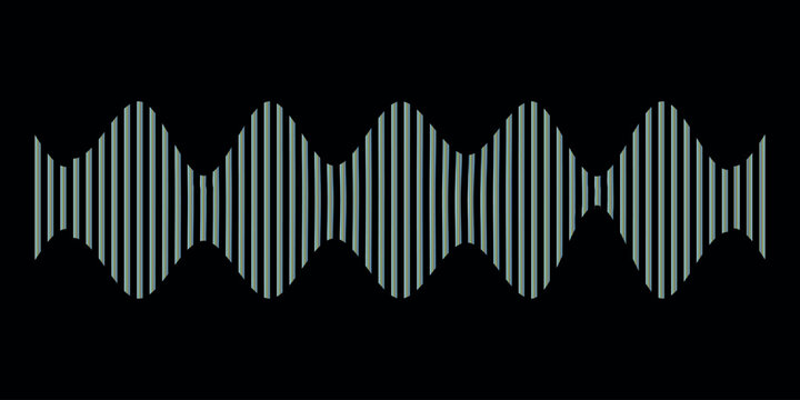 Podcast sound waves and audio soundwave of voice message records, vector icons. Podcast sound waves for online audio streaming and podcasting or music player and mobile phone voice message soundwaves