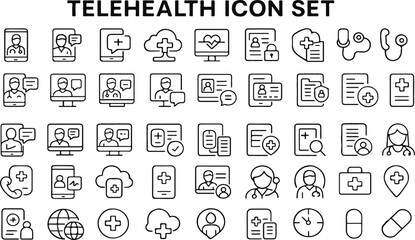 Microbiology and Laboratory Science Thin Line Icons. Vector Set of Outline Symbols for Research, Analysis, and Diagnostic Procedures.