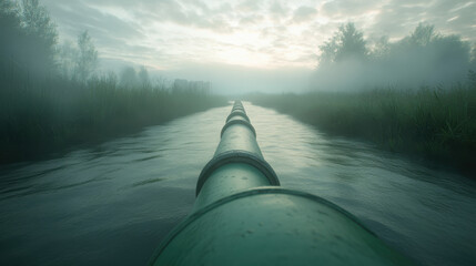 pipe on water
