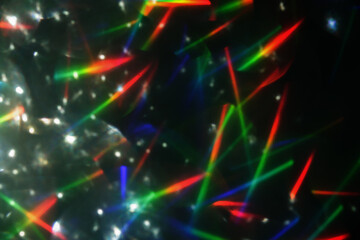 Colorful glitter rainbow glow light flare sparks abstract overlay texture