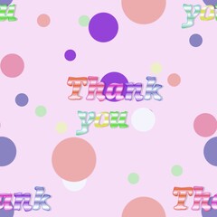 Colorful Polka Dot Thank You Seamless Pattern