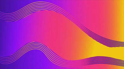 Vibrant Neon Abstract Wave Background: Modern Gradient Design with Wavy Lines and Smooth Color Transition