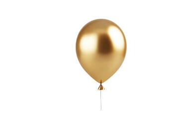golden balloon on white background, 3d rendering