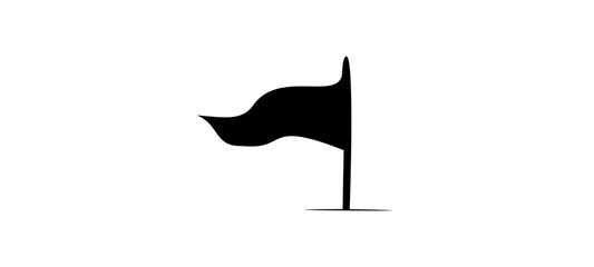 Black Flag icons. Flag symbol vector sign isolated on white background.