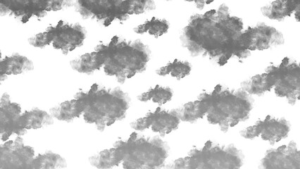 PNG Seamless pattern of watercolor clouds artistic background for textile design wrapping paper and creative projects
