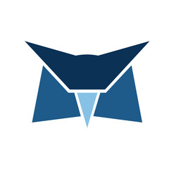 Owl logo with silhouette style design vector