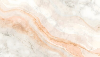 Obraz premium Elegant peach and white marble texture with flowing organic lines, perfect for luxurious modern design backgrounds and sophisticated branding.