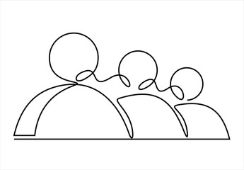 thin line teamwork icon like virtual webinar or chatroom. simple outline trend modern thought logotype graphic lineart stroke art design isolated on white. concept of three people