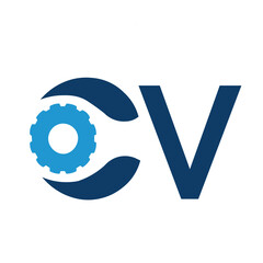 Alphabet Letters CV or VC Modern Logo
