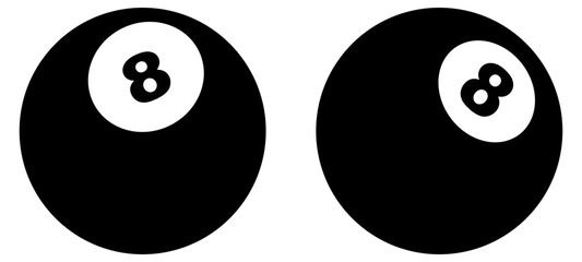 Billiard ball icon. Flat pictogram vector stock illustration