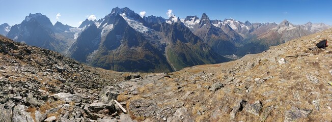 mountain landscape with snow