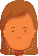 Plastic surgery concept showing a woman's face with a dotted line simulating a double chin liposuction