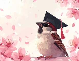 卒業式　雀　花