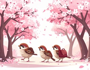 雀　花　イラスト