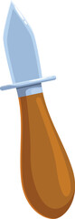 Oyster knife featuring wooden handle, ideal for effortlessly shucking and enjoying fresh oysters