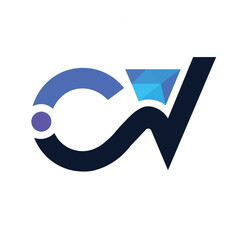 Alphabet Letters CV or VC Modern Logo