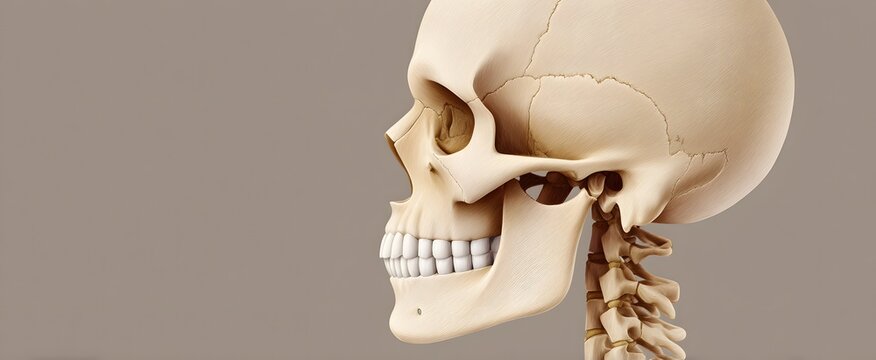 The mastoid bone is positioned behind the ear in the human skull.