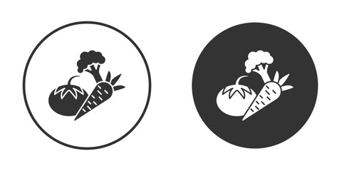 Vegetable icon. Simple vector illustration. Silhouette Icon Set.
