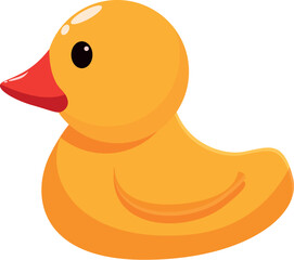 Cheerful yellow rubber duck floats serenely, a quintessential bath time companion