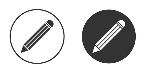 Pencil icon. Simple vector illustration. Silhouette Icon Set.