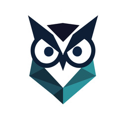 Owl logo with silhouette style design vector