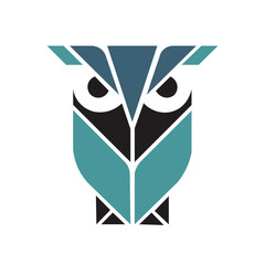 Owl logo with silhouette style design vector