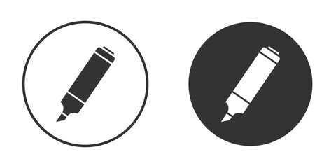 Marker icon. Simple vector illustration. Silhouette Icon Set.