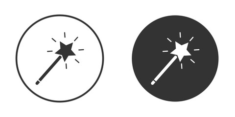 Magic wand icon. Simple vector illustration. Silhouette Icon Set.