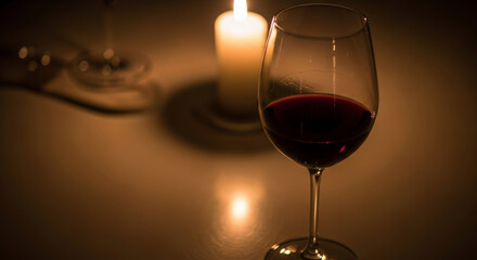 Red wine in the glass