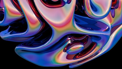 Abstract Colorful Fluid Shape