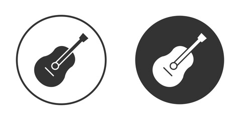 Guitar icon. Simple vector illustration. Silhouette Icon Set.