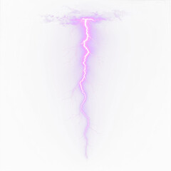 Naklejka premium Purple Lightening bolt on transparent PNG backgroind.