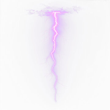 Purple Lightening bolt on transparent PNG backgroind.