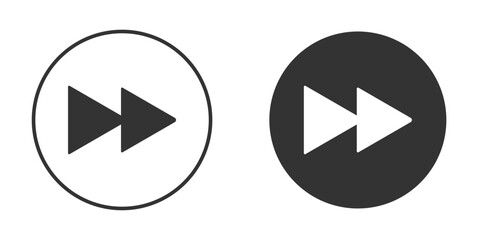 Fast forward icon. Simple vector illustration. Silhouette Icon Set.