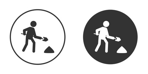 Construction icon. Simple vector illustration. Silhouette Icon Set.