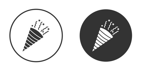 Confetti icon. Simple vector illustration. Silhouette Icon Set.