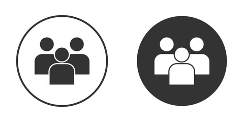 Community icon. Simple vector illustration. Silhouette Icon Set.