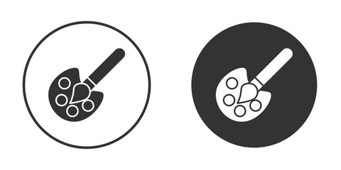 Brush and Palette icon. Simple vector illustration. Silhouette Icon Set.