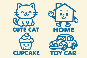 Different kind of icon set